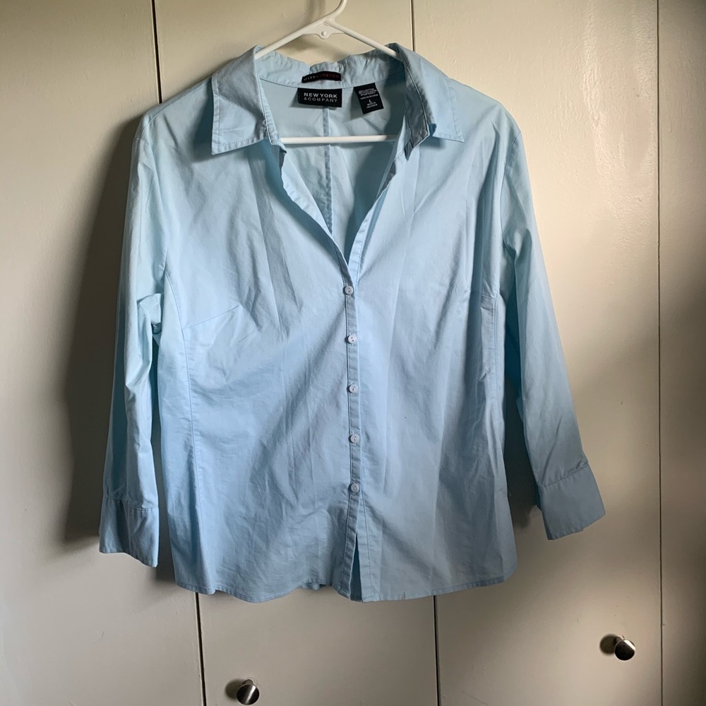Blue Button Down Blouse